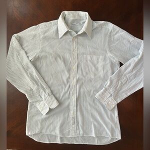 Dior Men's White Striped Button Down Shirt